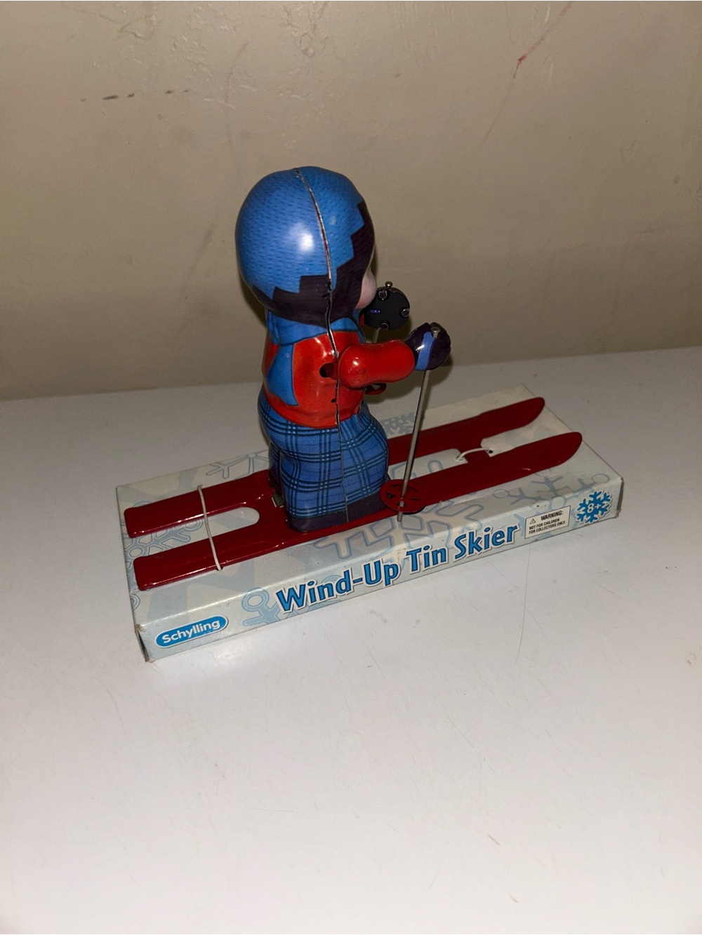 2006 SCHYLLING WIND-UP TIN SKIER WITH BOX VGUC REDO OF A VINTAGE TOY - Picture 3 of 3